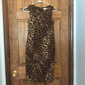 Michael Kors cheetah fitted dress. Size 0.
